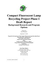 Compact Fluorescent Lamp Recycling Project Phase I Draft Report