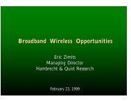 Broadband Wireless Opportunities - Wireless Communications ...