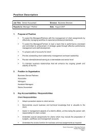 Senior Accountant Positions Description - Polson Higgs