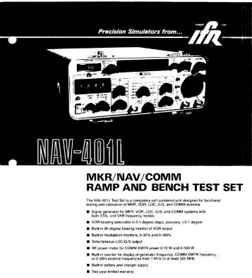 NAV 401L specification sheet - AvionTEq