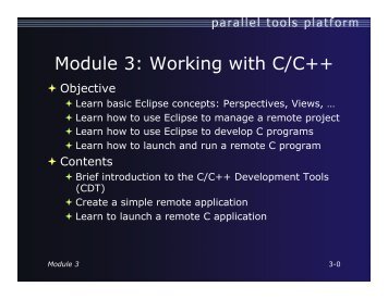 Module 3: Working with C/C++