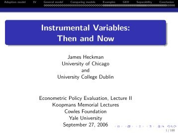 Projection version - Professor James J. Heckman - University of ...