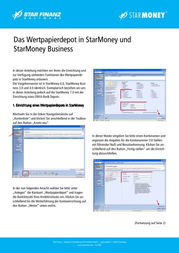 Das Wertpapierdepot in StarMoney und ... - Sparkasse Darmstadt