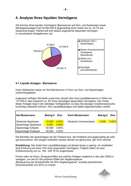 Finanzplan Private Banking - Sparkasse am Niederrhein