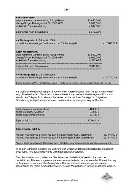 Finanzplan Private Banking - Sparkasse am Niederrhein