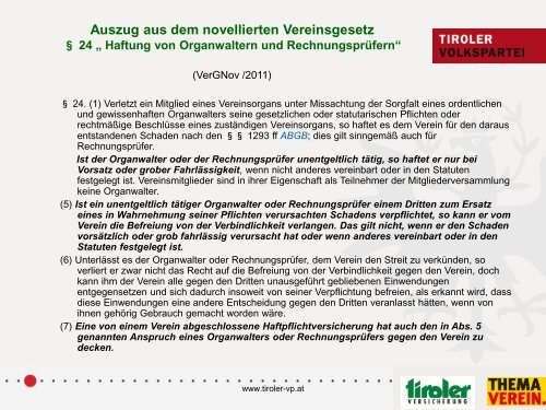 In Zusammenarbeit mit - Tiroler Volkspartei