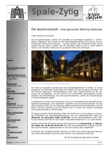 Spale-Zytig - IG Spalenvorstadt