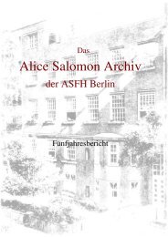 2000-2005 FÃ¼nfjahresbericht als PDF - Alice Salomon Archiv