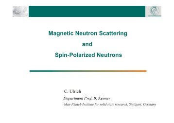 Magnetic Neutron Scattering and Spin-Polarized Neutrons