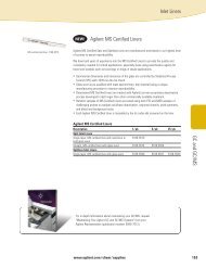 GC and GC/MS Agilent MS Certified Liners Inlet Liners - T.E.A.M.