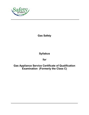 Gas Appliance Service Certificate of Qualification - BC Safety Authority
