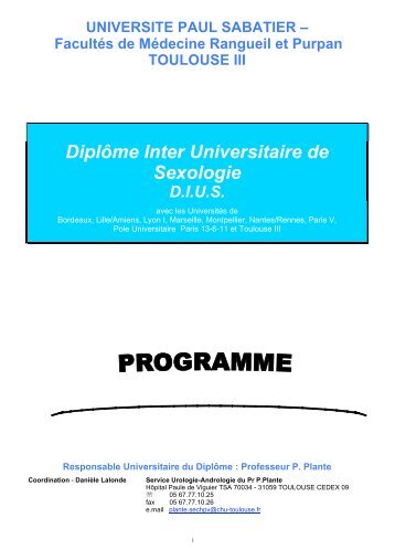 Programme - FacultÃ©s de MÃ©decine de Toulouse 3