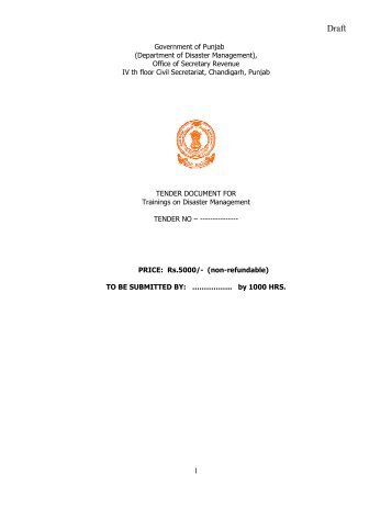 Draft - Department of Revenue, Rehabilitation and Disaster ...