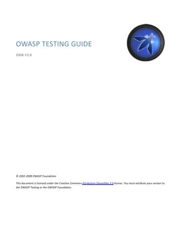 OWASP Testing Guide v3 - Bad Request