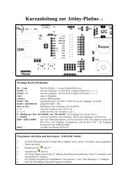 Kurzanleitung zur Attiny-Platine - G. HeinrichsÂ´ Homepage