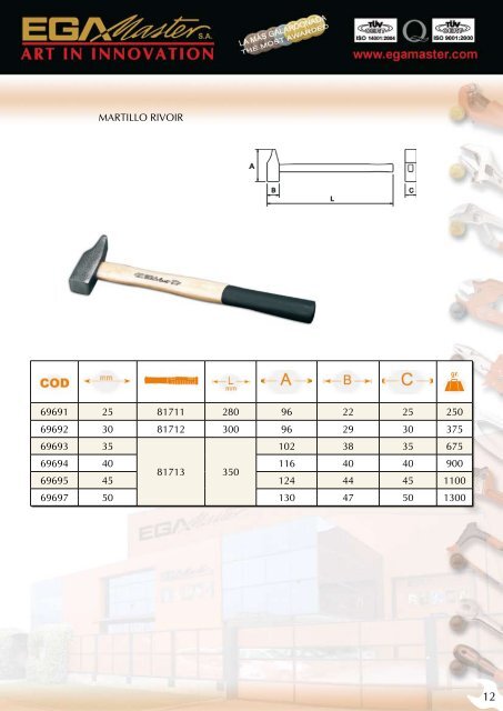 FICHA TÃCNICA MARTILLOS y PICOS - Ega Master