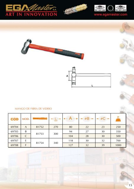 FICHA TÃCNICA MARTILLOS y PICOS - Ega Master