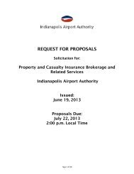 REQUEST FOR PROPOSALS - Indianapolis International Airport