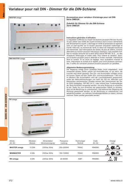 OMEGA Dimmer fÃ¼r DIN-Schiene - Relco