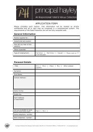 Download the Application Form - Principal Hayley