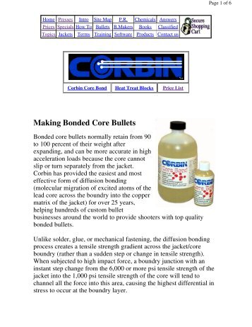Making Bonded Core Bullets - Corbin Bullet Swaging