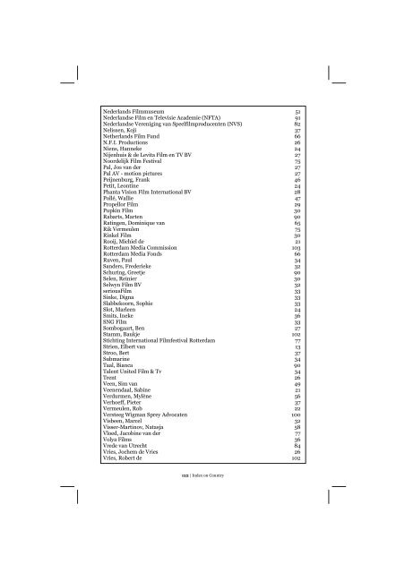 Industry Guide 2009 Benelux - Nederlands Film Festival