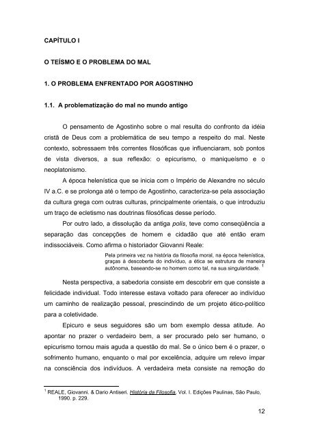 o teÃ­smo e o problema do mal em richard swinburne - FaJe