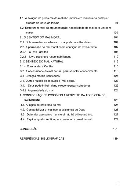 o teÃ­smo e o problema do mal em richard swinburne - FaJe