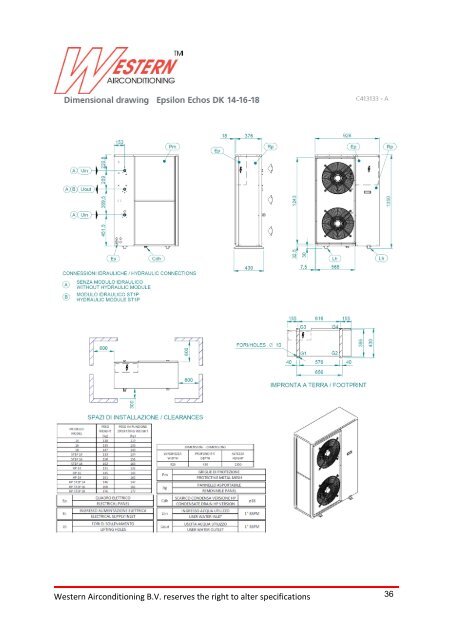 Epsilon Echos DK ductable air/water chillers, heat pumps and ...
