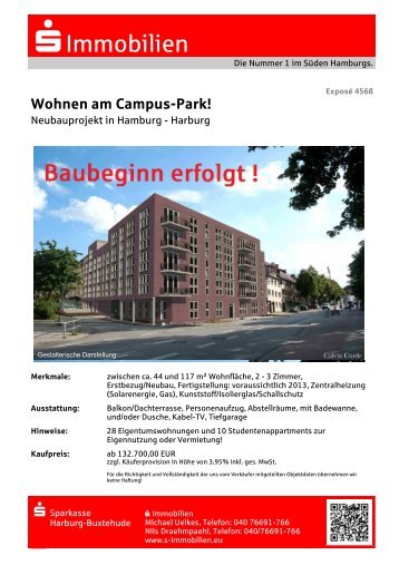 Wohnen am Campus-Park! - Sparkasse Harburg-Buxtehude