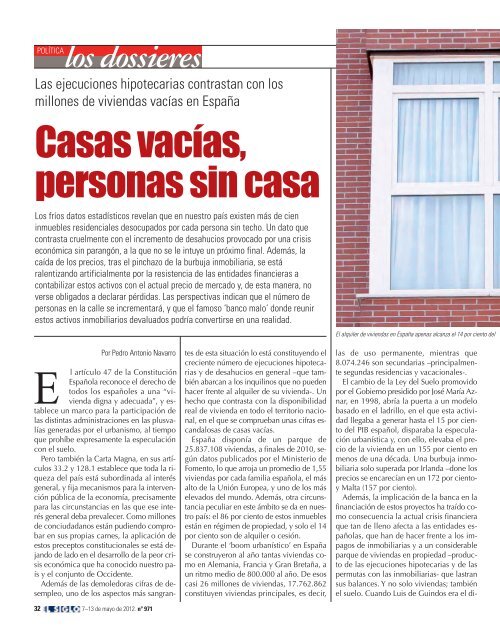 casas vacías, personas sin casa - El Siglo