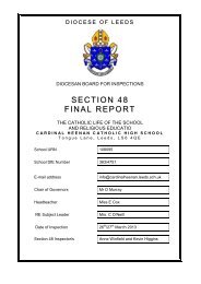 Diocese of Leeds Inspection Report - Cardinal Heenan Catholic ...