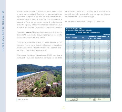 Informe bianual SAIH del Tajo 2007-09 - ConfederaciÃ³n ...