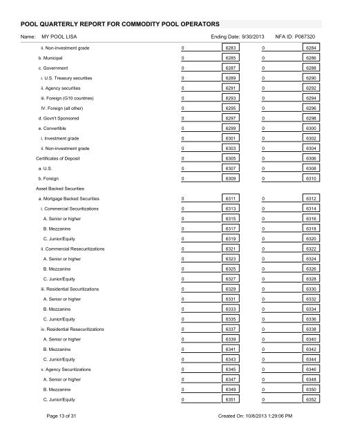 EasyFile CFTC Form PQR Template