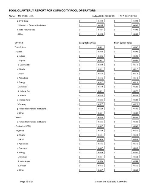 EasyFile CFTC Form PQR Template