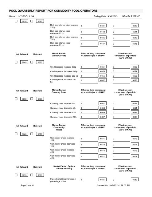 EasyFile CFTC Form PQR Template