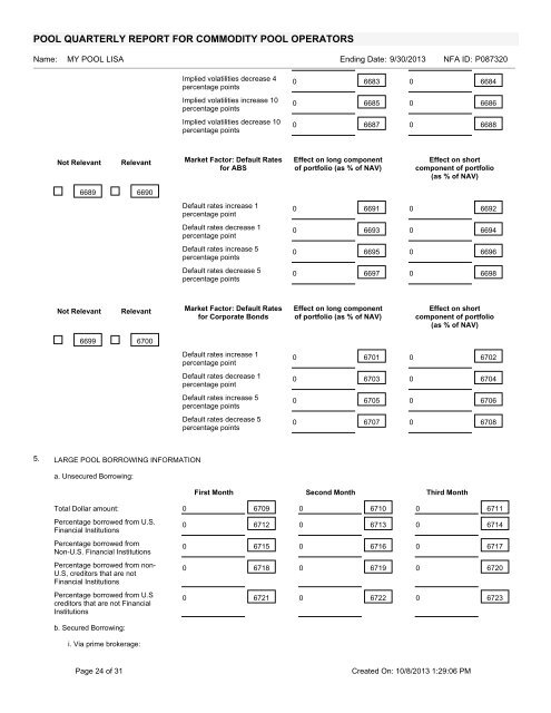 EasyFile CFTC Form PQR Template