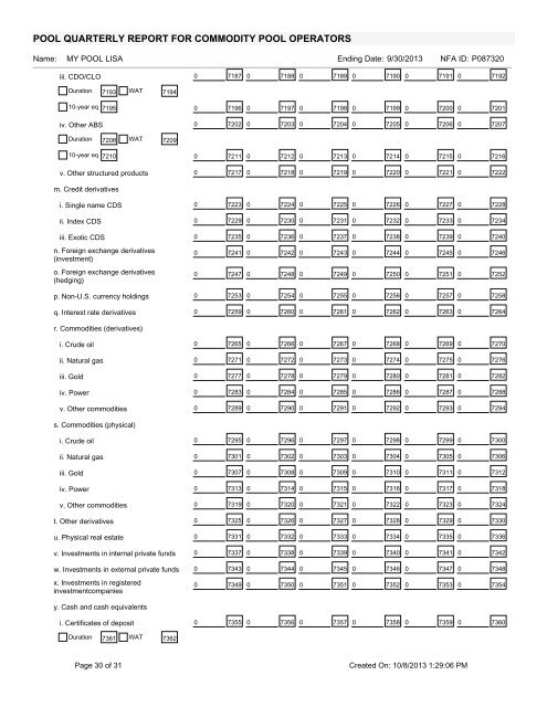 EasyFile CFTC Form PQR Template