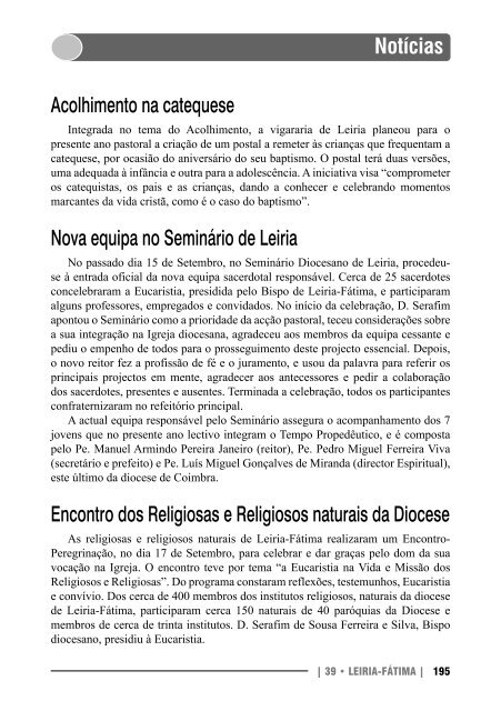 Amar: Programa cumprido - Diocese Leiria-Fátima