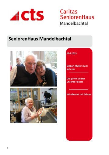 Hauszeitung Mai 2013 - Caritas SeniorenHaus Mandelbachtal