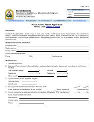 Waste Haulers Application - City of Annapolis