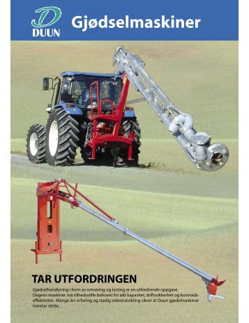 Brosjyre Duun GjÃ¸dselpumper - NOA Maskin AS