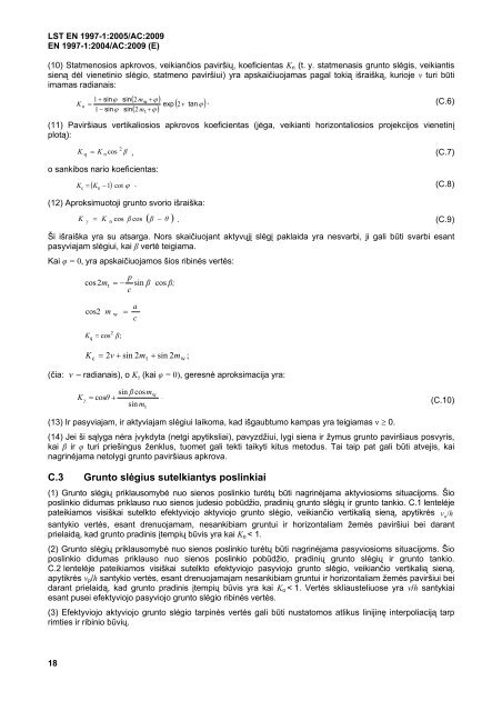 Eurokodas 7. Geotechninis projektavimas. 1 dalis. PagrindinÄs ...