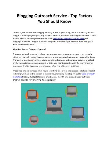 Blogging Outreach Service - Top Factors You Should Know