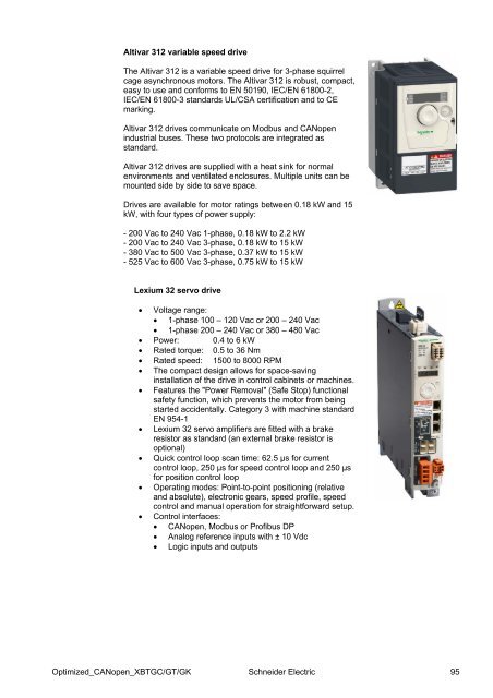 Compact / CANopen /HMI Controller / XBT GC ... - Schneider Electric