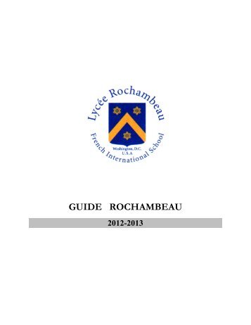 Guide de rentrée - Lycée Rochambeau