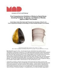 Daniel Brush Press Release - Museum of Arts and Design