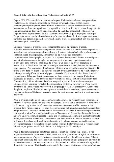 Note De Synthèse  Méthodologie de la note de synthèse destinée aux