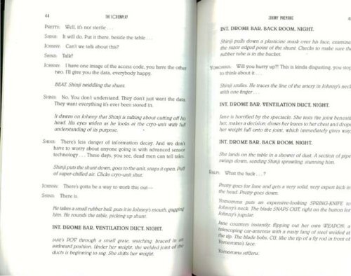 Johnny Mnemonic original screenplay - Whoa is (Not)