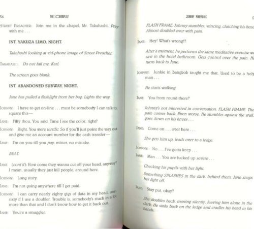 Johnny Mnemonic original screenplay - Whoa is (Not)